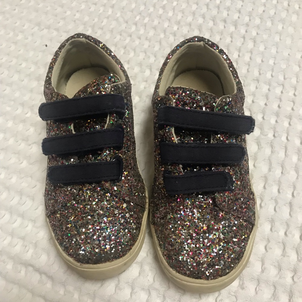 JCrew Crewcuts Sparkle Velcro Sneakers size 11